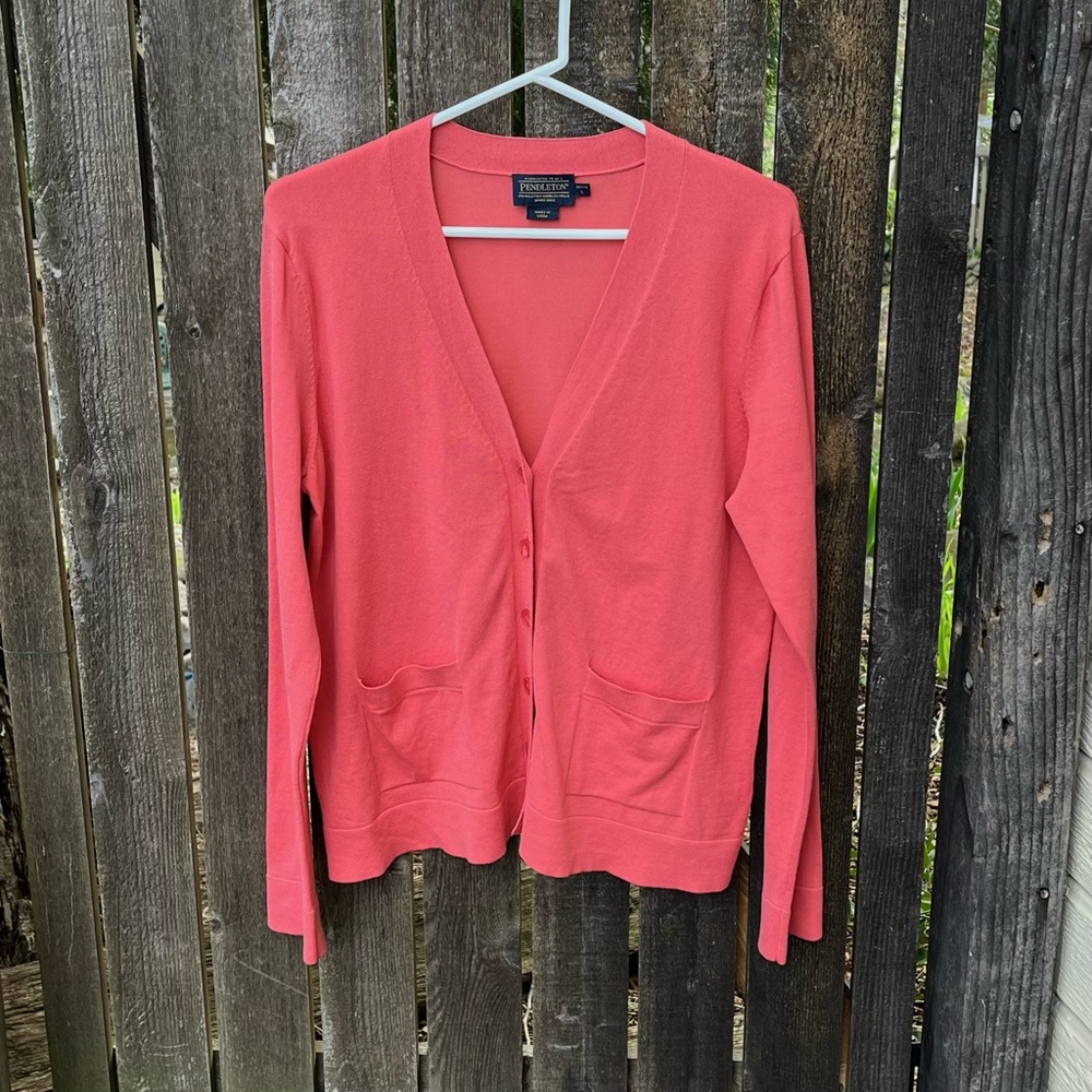 Pendleton Silk Blend Button Cardigan Sweater In M… - image 6